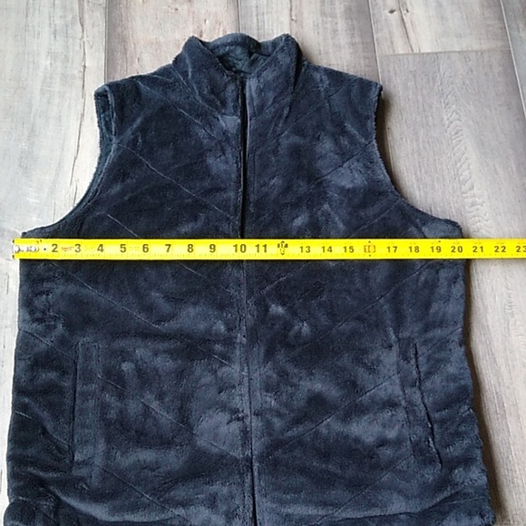 Columbia Black Corduroy Plush Fleece Reversible Vest Size Medium - Picture 5 of 12